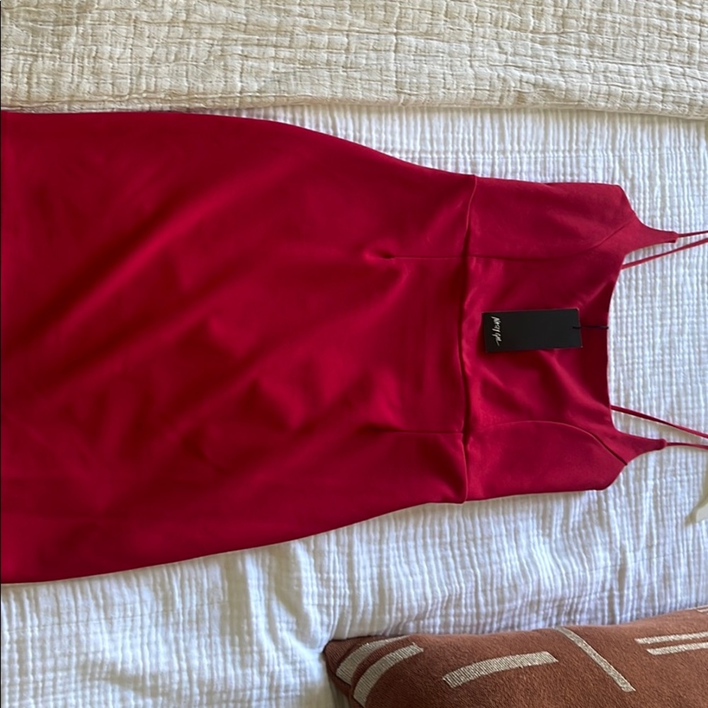 Red mini dress